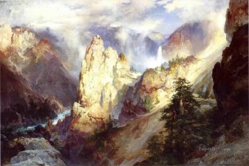 ロッキー山脈学校の風景 トーマス・モラン Oil Paintings